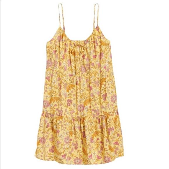 Old Navy yellow Tiered Floral-Print Mini Cami Swing dress - Picture 7 of 10